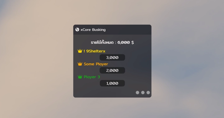 ระบบ เปิดหมวก & ทิป  สำหรับเป็นกิจกรรมในเซิฟของผู้เล่น อาทิเปิดหมวกร้องเพลง นั่งขอทาน
